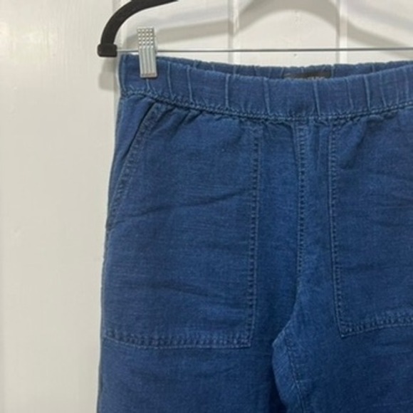 Banana Republic Womens Pants XS NWT $89.50 Dark Blue Linen Tapered Relaxed - Picture 2 of 9